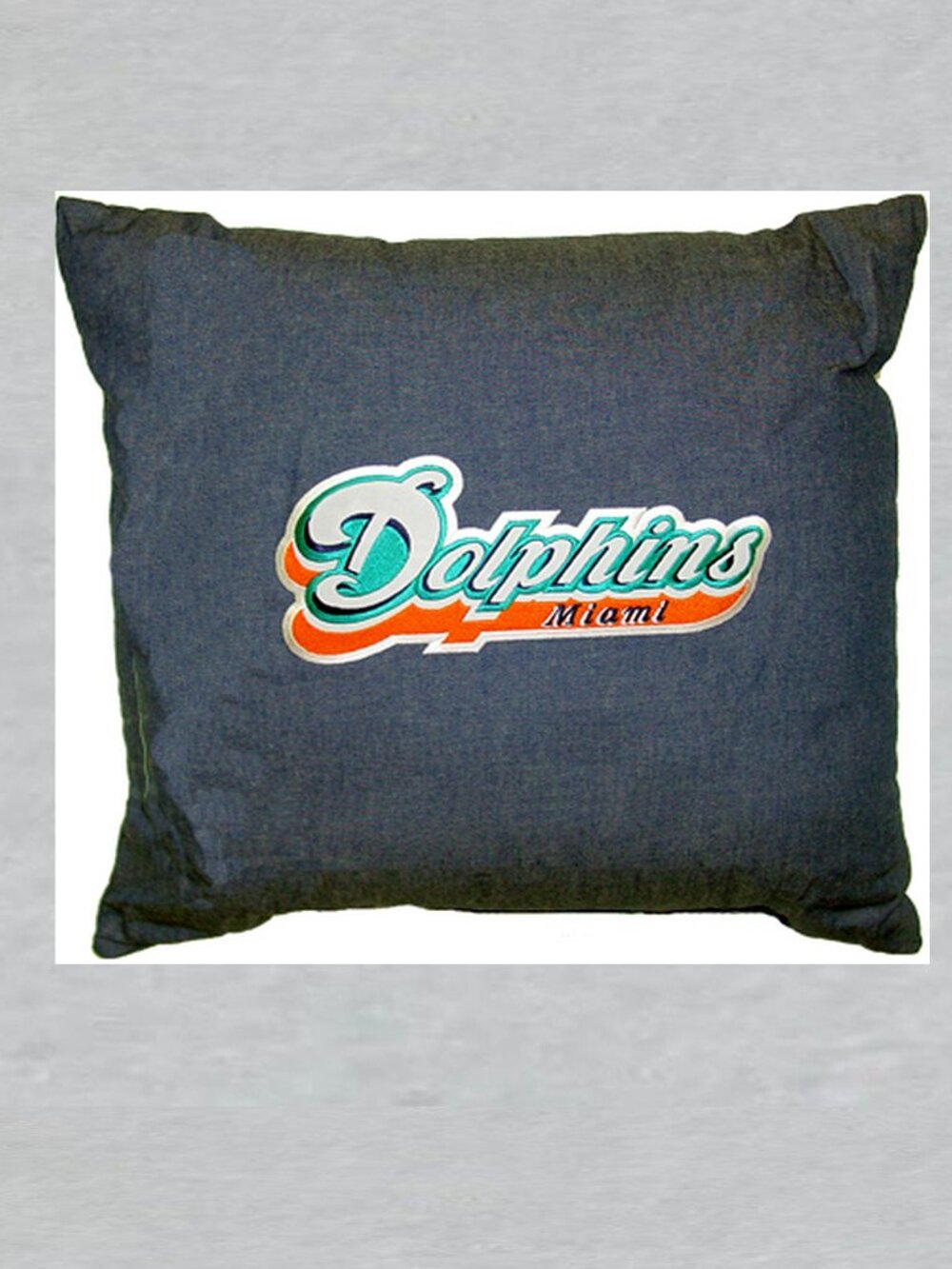 Miami Dolphins Throw Pillow Measures 15 x 15 inches
